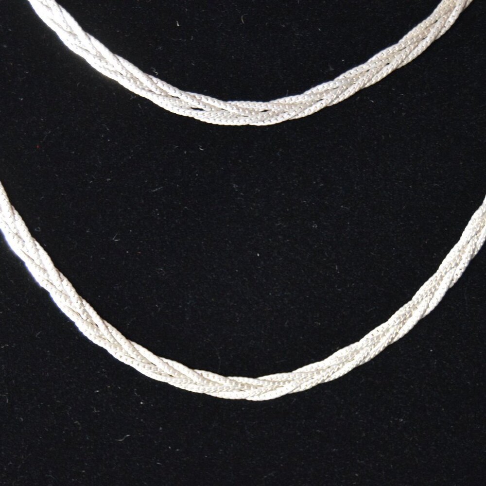 Sterling Silver Omega Chain Necklace, Two Sizes - Picture 4 of 7